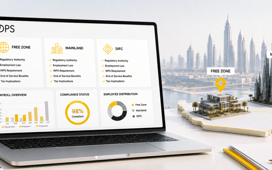 Free Zone vs Mainland Payroll UAE: Why DIFC and ADGM Rules Are Different