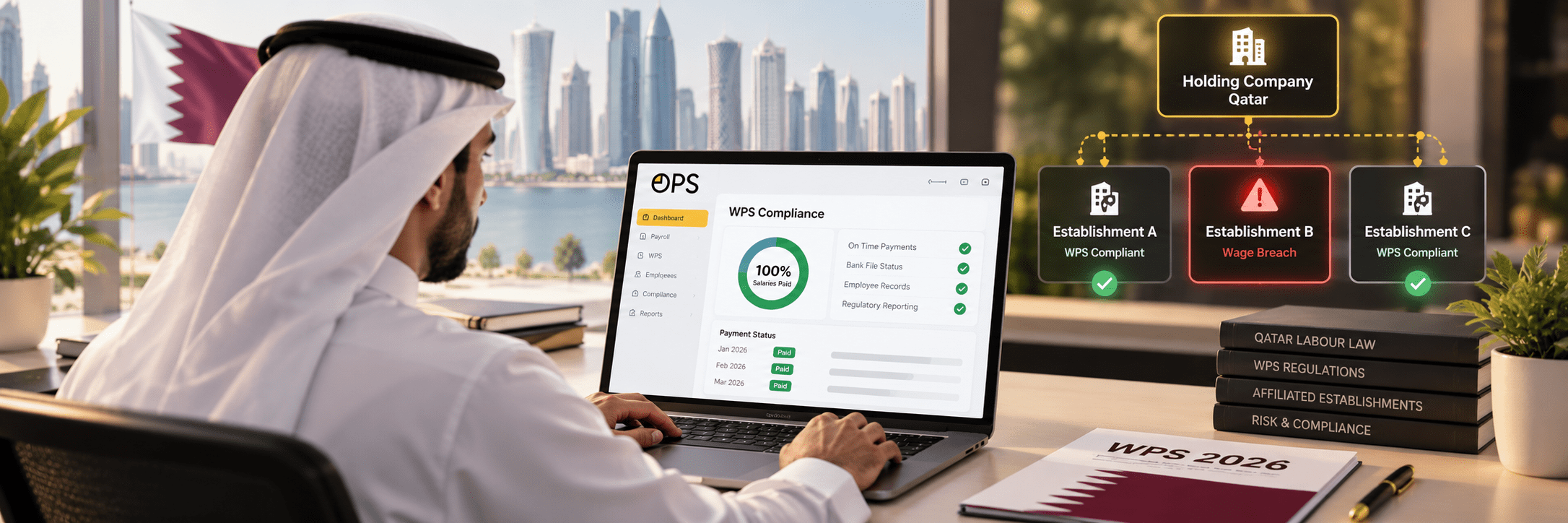 Qatar wage protection system 2026